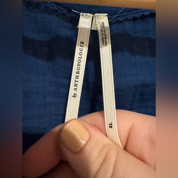 Anthropologie NWOT Blue Kallie Gauze Swimsuit Cover Up Size XL - Picture 5 of 5